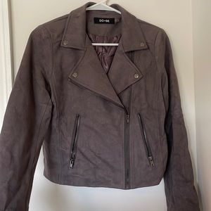 Mauve suede zip jacket